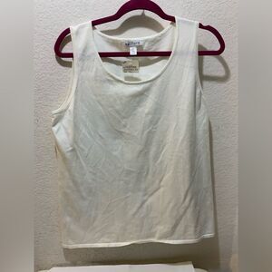 Belford Pima Cotton White Tank Top XL